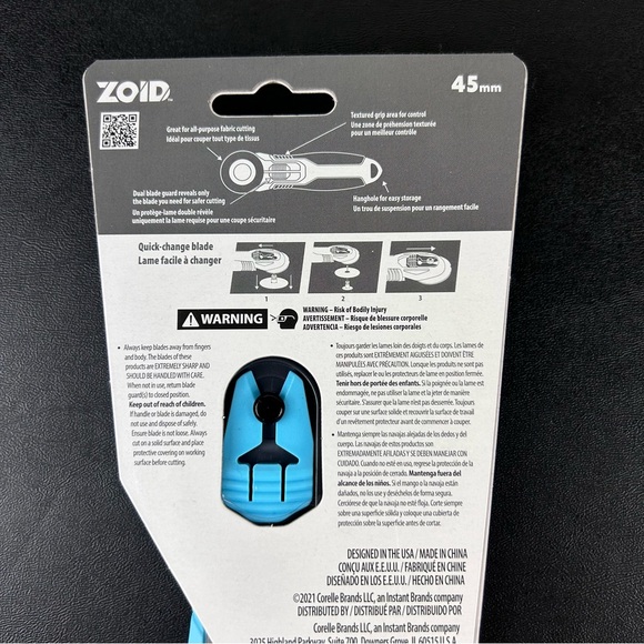 ZOID 45mm Rotary Cutter All Purpose Fabric Cutter Tool - Picture 7 of 11